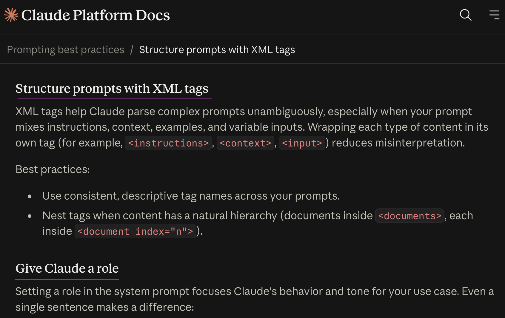 Anthropic prompting guide