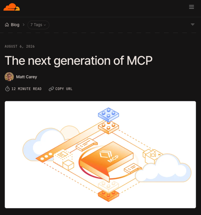 Cloudflare's MCP 2.0 blog post